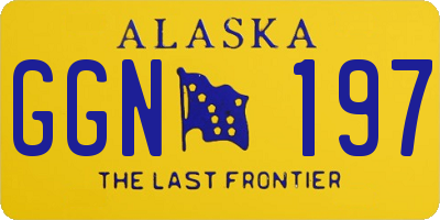 AK license plate GGN197