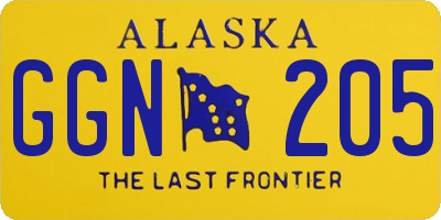 AK license plate GGN205