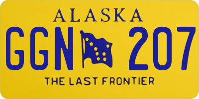 AK license plate GGN207