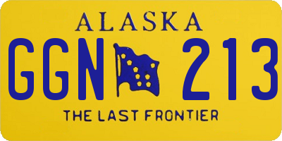 AK license plate GGN213
