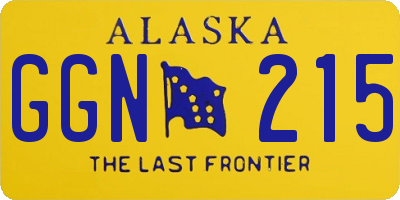 AK license plate GGN215