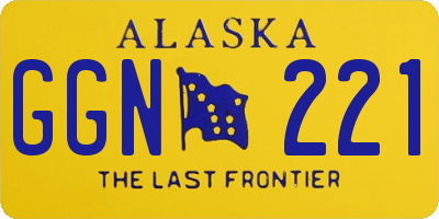AK license plate GGN221