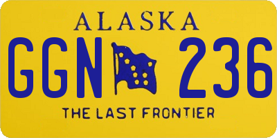 AK license plate GGN236