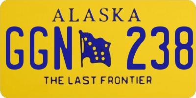 AK license plate GGN238