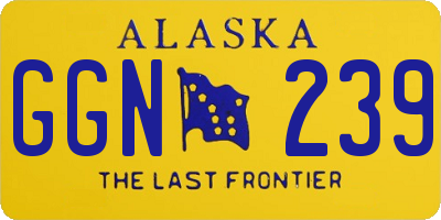 AK license plate GGN239