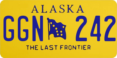 AK license plate GGN242