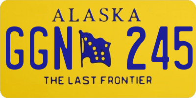 AK license plate GGN245