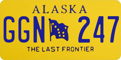 AK license plate GGN247