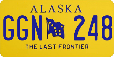 AK license plate GGN248