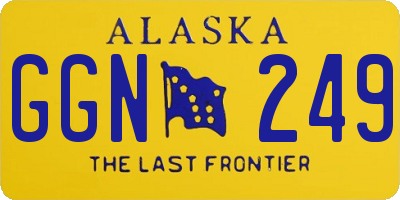 AK license plate GGN249
