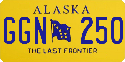 AK license plate GGN250