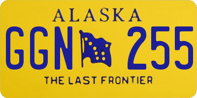 AK license plate GGN255