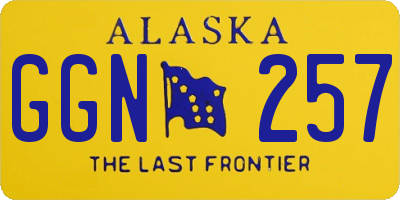 AK license plate GGN257