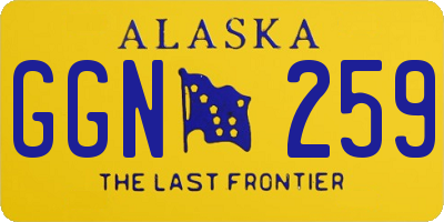 AK license plate GGN259