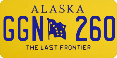 AK license plate GGN260