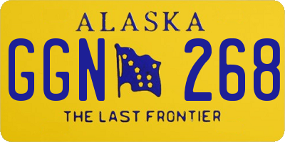AK license plate GGN268