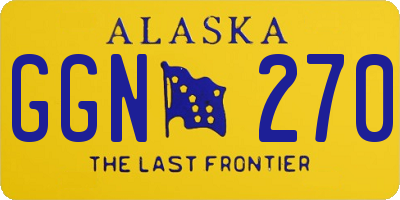 AK license plate GGN270