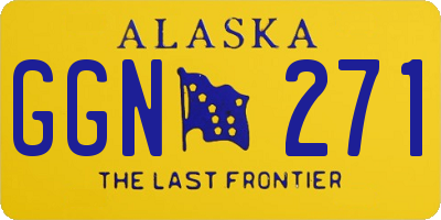 AK license plate GGN271