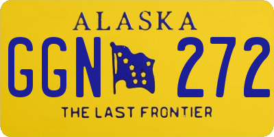 AK license plate GGN272