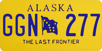 AK license plate GGN277