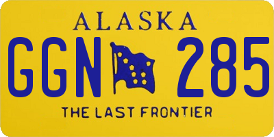 AK license plate GGN285