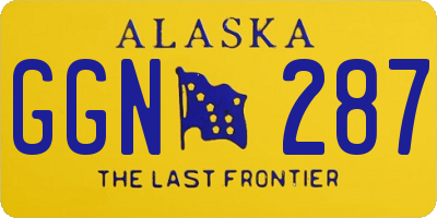 AK license plate GGN287