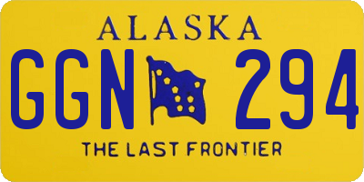 AK license plate GGN294