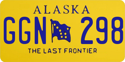AK license plate GGN298