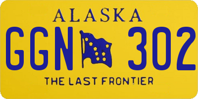 AK license plate GGN302