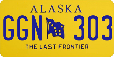 AK license plate GGN303