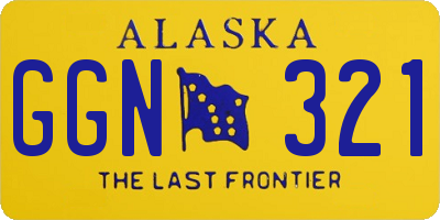AK license plate GGN321