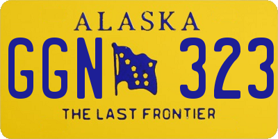 AK license plate GGN323