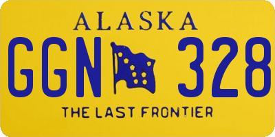 AK license plate GGN328