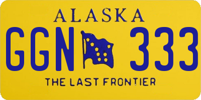 AK license plate GGN333