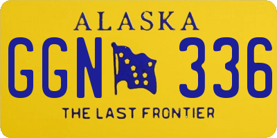 AK license plate GGN336