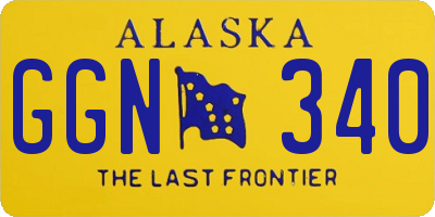 AK license plate GGN340