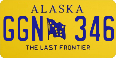 AK license plate GGN346