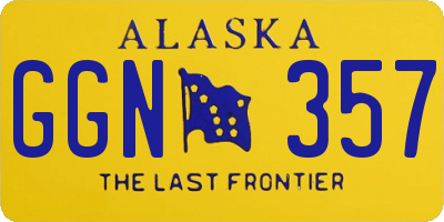AK license plate GGN357