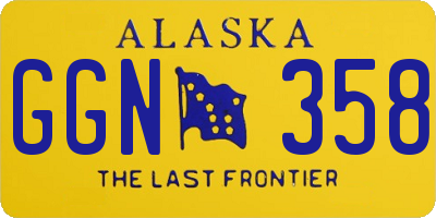 AK license plate GGN358