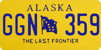 AK license plate GGN359