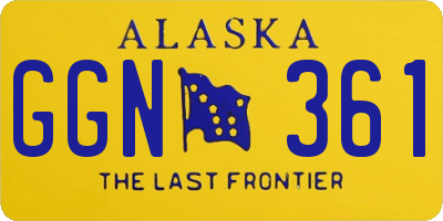 AK license plate GGN361