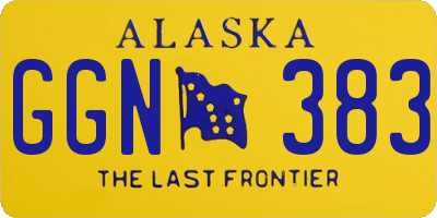 AK license plate GGN383
