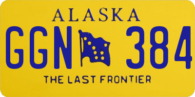 AK license plate GGN384