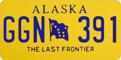 AK license plate GGN391