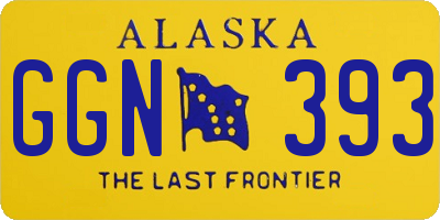 AK license plate GGN393