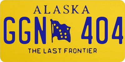 AK license plate GGN404