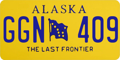 AK license plate GGN409