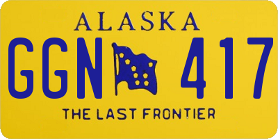 AK license plate GGN417