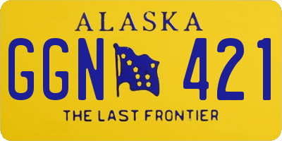 AK license plate GGN421