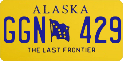 AK license plate GGN429